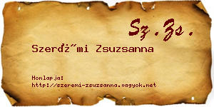 Szerémi Zsuzsanna névjegykártya